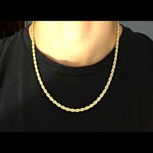 Gold chain 14k stamped rope chain 20in 4mm